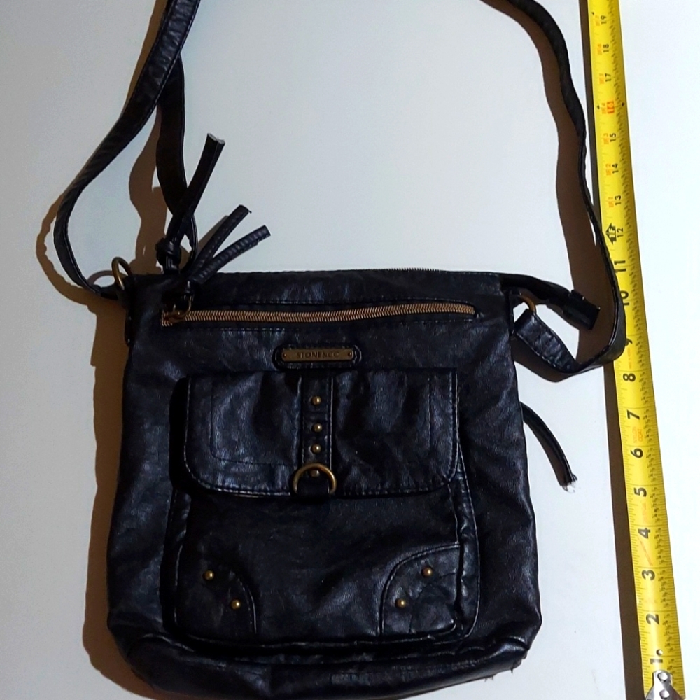 Stoned & Company Black Handbag Purse.